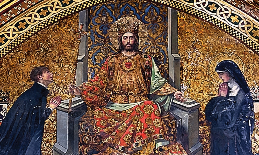 Ornate painting of Jesus the King