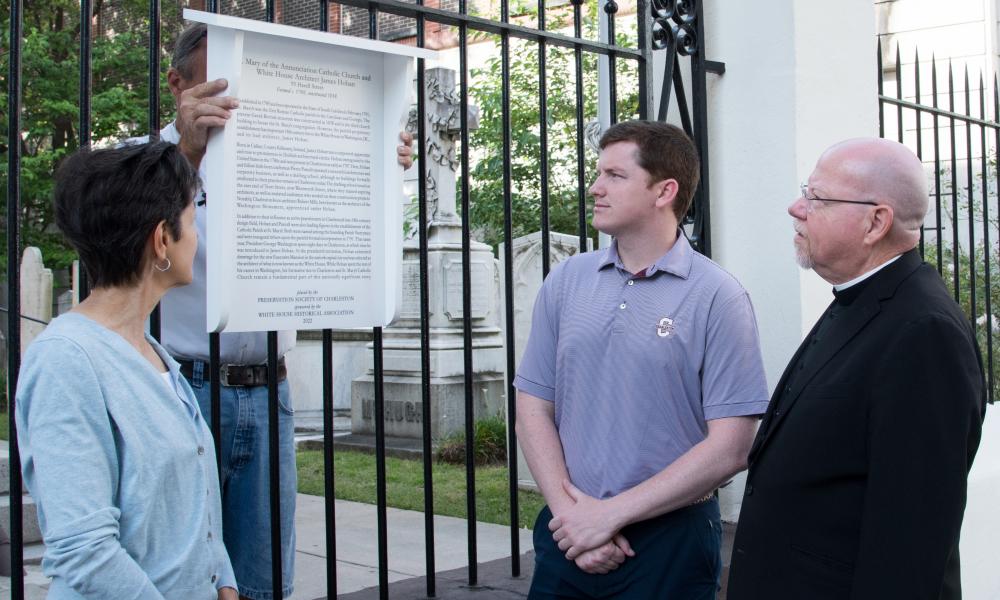Historical Marker Connects White House Builder to St. Mary of the Annunciation Church