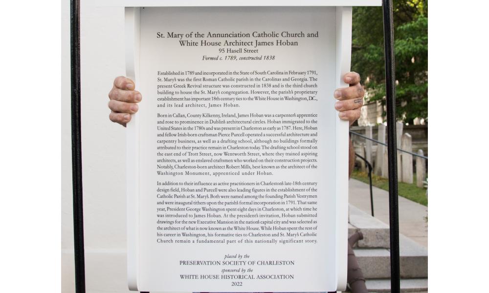 Historical Marker Connects White House Builder to St. Mary of the Annunciation Church 2