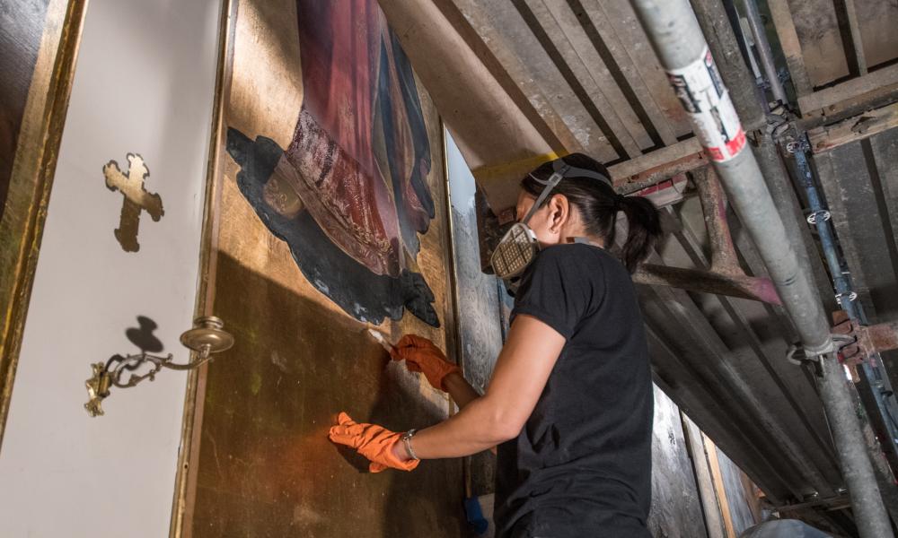 Art restoration and renovation at St. Mary