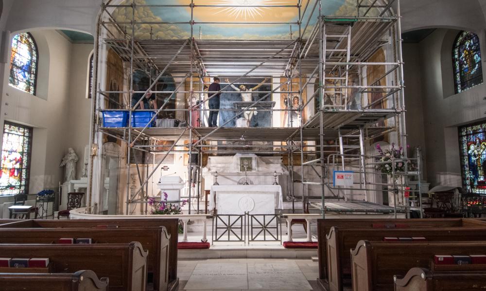 Art restoration and renovation at St. Mary
