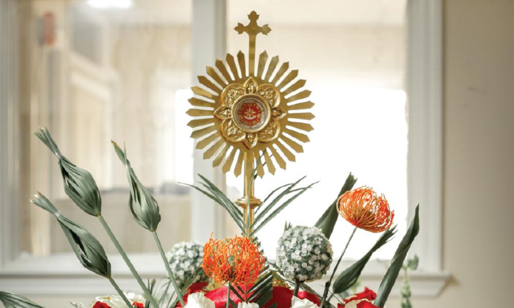 Eucharist in monstrance