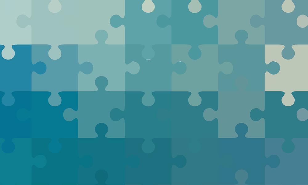 Blue puzzle pieces