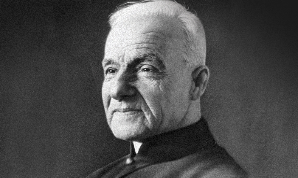 Black and white portrait of St. André Bessette