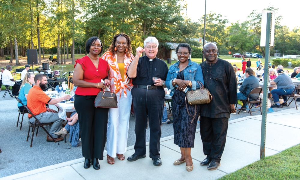 Msgr. James L. LeBlanc, pastor, along with parishioners and friends of Transfiguration Church in Blyethwood, celebrated the parish’s 25th anniversary on Oct. 1