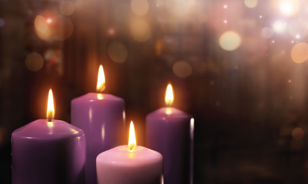 Advent candles lit