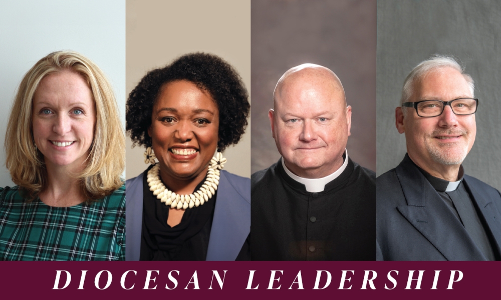 Updated diocesan leadership featuring Kelly Engelbert, Gloria Purvis, Very Rev. Jay Scott Newman, Very Rev. Canon Gary S. Linsky