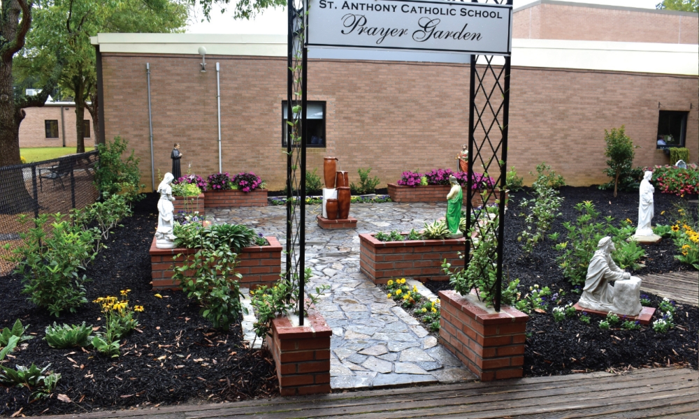 St. Anthony School's prayer garden 