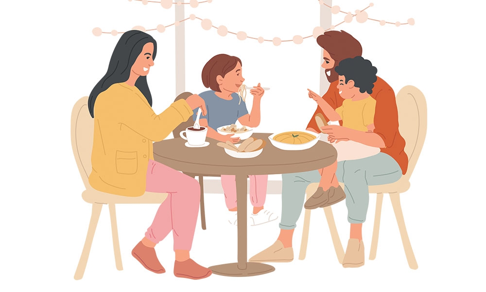 La huella de una cena en familia