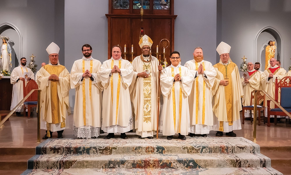 Newly ordained with bishops