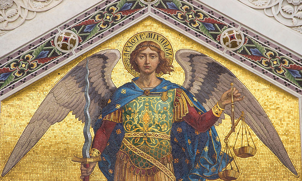 Mosaic of archangel