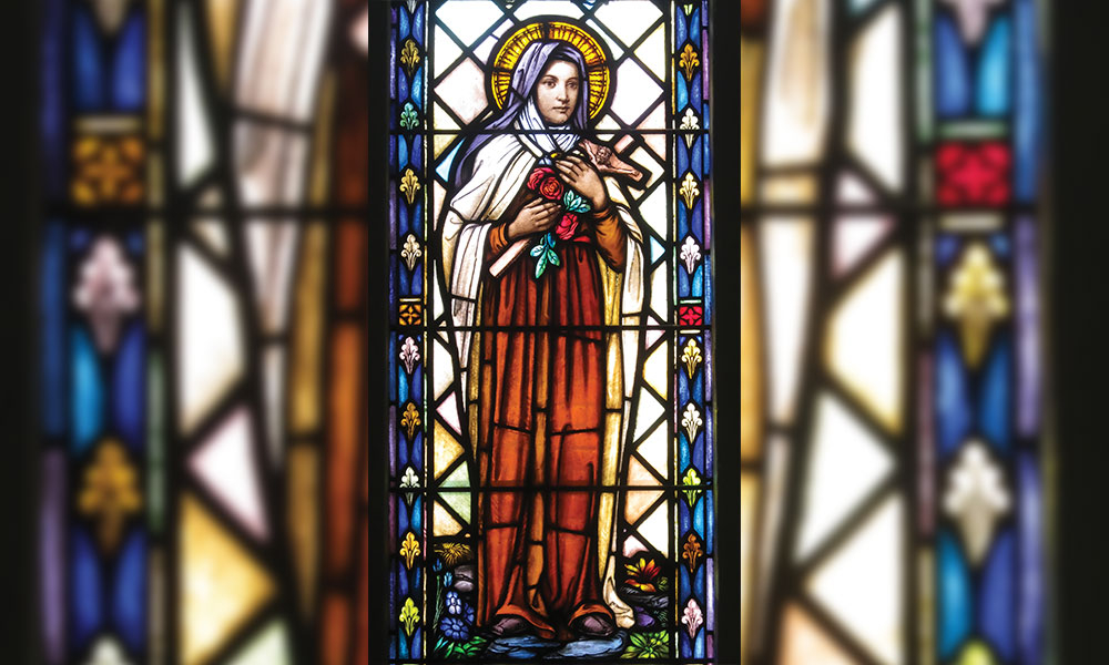 Stained glass of St. Thérèse de Lisieux