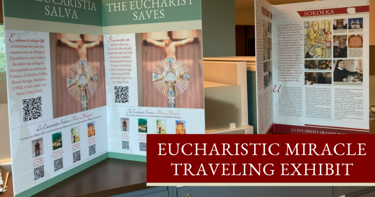 Eucharistic miracles exhibit is traveling the diocese The Catholic