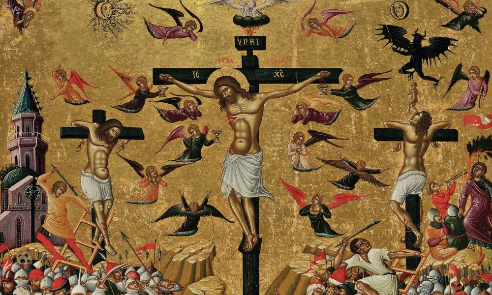 “Crucifixion of Jesus” by Andreas Pavias, late 15th Century
