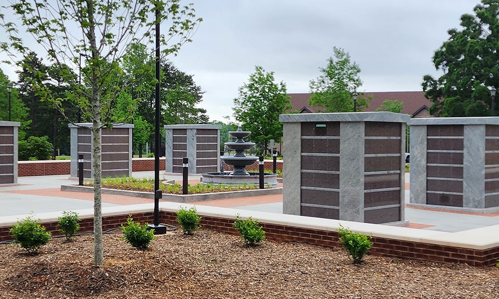 The columbarium at St. Mary Magdalene Church in Simpsonville was consecrated May 28 this year