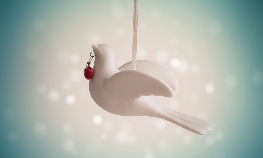 White dove ornament