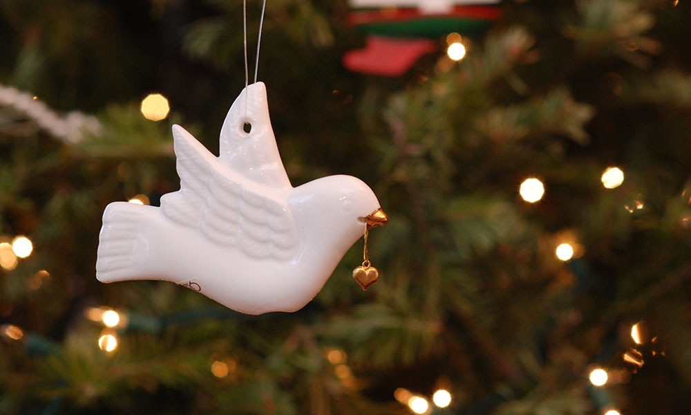 White dove ornament