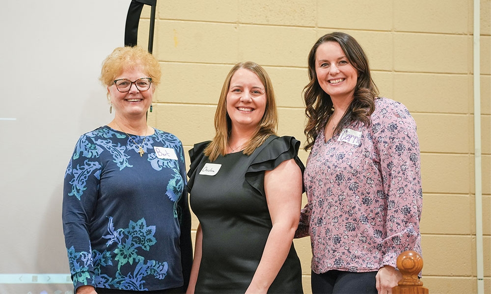 From left to right: Bert Schomberg, Christina Krutza and Carrie Manabat