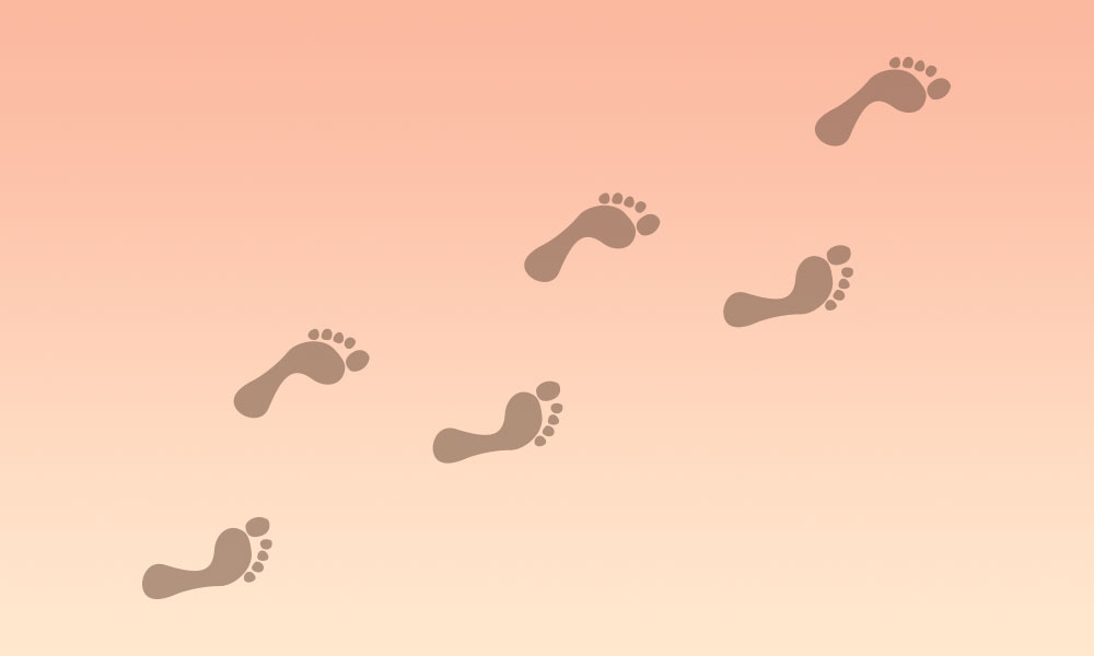 Illustration of footprints