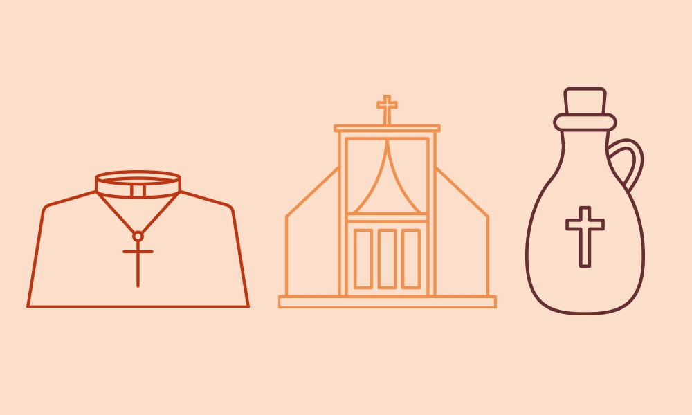 Illustrations of Catholic sacraments